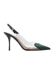 Pointed high-heeled sandals 37.5 green