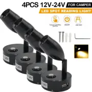 4Pack LED Spot Reading Light Touch Switch RV Camper Caravan Boat Motorhome 12V