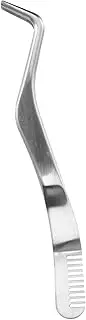 SOESFOUFU Precision Stainless Steel False Eyelash Applicator Tool with Curved Serrated Tip for Accurate Application Safe Gentle and Convenient Design for Lash Clusters and DIY Extensions