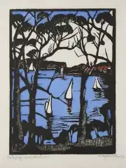 Sydney Heads : Margaret Preston : 1920 : Art Print Suitable for Framing