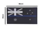 Thin Blue Line Australian Flag PVC Patch 80mm x 45mm - Subdued Finish - New
