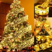 2024 Christmas Tree Ribbon Light Christmas Tree Decoration Home New Year Xmas