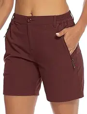 [TBMPOY] Women's 5"/6" Hiking Cargo Shorts Quick Dry with Pockets Work Golf Short Lightweight Outdoor Active Summer for Women