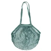 Cotton Mesh Bag, 15x12.2" Long Handle Mesh Net String Grocery Bags Light Gray