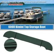 Square Tube Bimini Top Storage Boot 79"-84" W 600D Polyester Canvas Green 1 Set