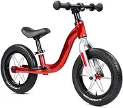 Balance Bike Tricycle Trike Children's Balance Bike, Outdoor Children's Balance Car Beginners No Pedal Training Bicycle 2-6 Years Old Super Light Pneumatic Tires, 3 Colors (Color : Red)
