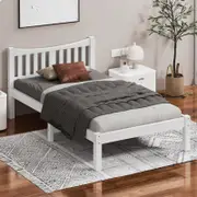 ALFORDSON Bed Frame King Single White