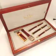 Christian Dior Men's Set Fountain Pen, Ballpoint Pen, Fiber-tip, Watch & Lighter