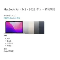 在飛比找蝦皮購物優惠-【APPLE 蘋果 MacBook Air M2 13.6吋