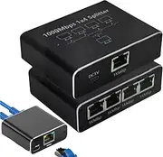 Ethernet Splitter 1-to-4, High-Speed Network Extension Adapter, Gigabit Ethernet Distribution Hub Multiple Devices, Reliable Internet Connection for Simultaneous Access