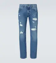 [Dolce & Gabbana] Dolce & Gabbana Distressed jeans UK 42 blue