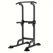 NNETM Foldable 10-Level Pull Up Tower – Pull Up Bar & Push Knee Raise Station(Black)