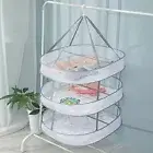 Sweater Drying Rack Mesh Foldable Lay Flat Clothes Dryer Rack Large Hanging D...