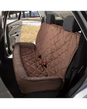 3 Dog Pet Supply Fleece Lined Seat Protector With Bolster Large Chocolate