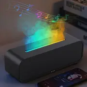 250ML Colorful Flame Aromatherapy Diffuser Dynamic Fire FlameCool Mist Humidifier with 7 Colors Light Remote Control T