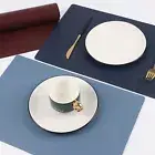 Dining Table Placemat Solid Color Mat Heat-resistant Non-slip Coaster Set