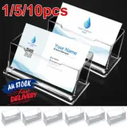 Clear Desktop Business Card Holder Display PMMA Stand Plastic Desk Shelf