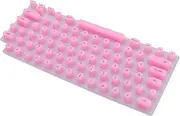 Raised Silicone Keyboard Cover for MacBook Pro 14,16 & Air 13,15 (2021-2024), Long Nail Friendly Design for Nail Art Protection & Comfortable Typing Experience (Pink)