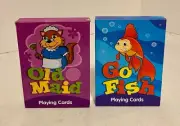 New Go Fish and Old Maid Jumbo Playing Card Game with Wipe Clean Surface NEW