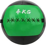 NDNCZDHC 14in Wall Ball Leather Medicine Wall Balls for Exercise Green Black Soft Medicine Ball Training Ball for Fitness