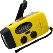 Solar Radio Hand Crank SW AM FM Weather Radio Portable Torch/AM/FM/Weather/Portable for Household and Outdoor Camping, Hiking, Travel