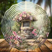 Wishing Well, Wind Spinners 8" Sublimated, High Quality Aluminum (ws12)