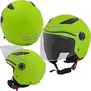 Motorcycle Scooter Child Kids Jet Protective Helmet ECE 22 06 Matt Green M