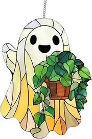 Ghost Sun Catcher | Ghost Decor | Sun Catcher Cute 2D Spooky Ornaments Decorations for Window Holiday Crafts, Home Classroom Outdoor