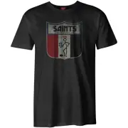 St Kilda Saints AFL FE1424 Mens Retro Logo Short Sleeve Printed T Shirt New