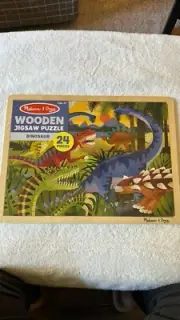 Melissa & Doug Dinosaur 24 Piece Wooden Jigsaw Puzzle Ages 3+