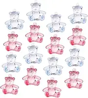 CAXUSD Acrylic Bear Charm Set DIY Jewelry Making Tool for Bracelet Charm Photo Frame Decor