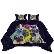 Adorable Pugs Coverlet