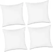 Cabilock Set of 4 Sublimation Pillow Covers Chic Decorative Covers for Couch Decor White Throw Pillow Case 40x40cm