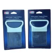 Onion Holder Lot of 2 Slicing Guide Stainless Steel Prongs K380