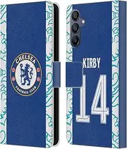 Head Case Designs Officially Licensed Chelsea Football Club Fran Kirby 2022/23 Women's Home Kit Leather Book Flip Case Cover Compatible with Samsung Galaxy A15