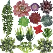 CEWOR 14pcs Artificial Succulents Unpotted Realistic Textured Succulent Plant...