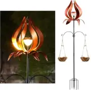 Solar Wind Spinner Outdoor Metal 83 Inch Windmill for Yard Garden Patio Decor...