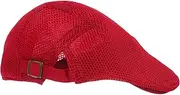 [TEMPNAP] Cooking Hat for Men Women Chef Hat Mesh Breathable Comfortable Washable Multi-use Chef's Front Hat for Restaurant Dark Red