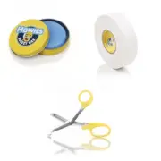 Howies Hockey Tape Premium Cloth White Tape Bundled with Howies Wax And Scissors