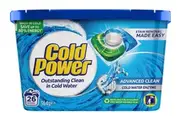 Cold Power Advanced Clean Laundry Capsules Washing Detergent Pack of 26's