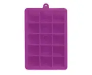 Silicone Ice Tray Mold Reusable Food Grade Undeformed Storage 15-cavity Ice Cubes Accessory Mold for Home-Purple