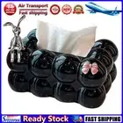 LF# Cloud Tissue Box Creative Cloud Paper Storage Box Home Decor (Black with Dec