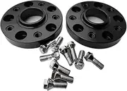65.1mm 5 * 120 Car Wheel Hub Spacers Compatible For VW Touareg 7L Transporter Volkswagen Amarok| 25mm 2 Pcs With 10pcs 14 * 1.5 Bolts