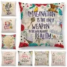 Gorgeous Flowers Sofa Pillow Case Thought Beautiful Language Cushion Cover