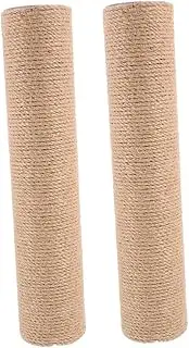 Toyvian 2Pcs Cat Scratching Post Replacement Tall Sisal Poles for DIY Cat Trees Heavy Duty Cat Scratcher Accessories Durable and Easy to Replace for Indoor Cats