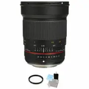 Rokinon 24mm f/1.4 Wide Angle Lens for Olympus 4/3 + UV Filter & Cleaning Kit