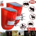 6LEDs Solar Powered Alarm Warning Light Strobe Motion Sensor Lamp Alert 129db AU