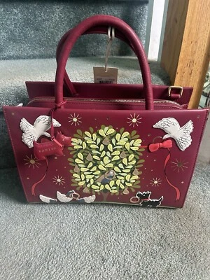 Radley London TWELVE DAYS OF CHRISTMAS Zip Top Leather Satchel
