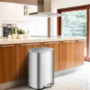 13.2 gallon stainless steel trash can with Removable Inner Bucket for Home Use
