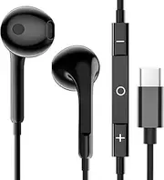 USB C Headphones, Wired Headphones for iPhone 15/16/Pixel 6/6a/7a /9/8/5/4, Wired Earphones with Mic Volume Control Bass Stereo Noise Cancelling for Samsung S23/FE/S22/S21/S20/A53/A54